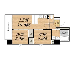 プレサンス松屋町駅前デュオ【15階】の間取り