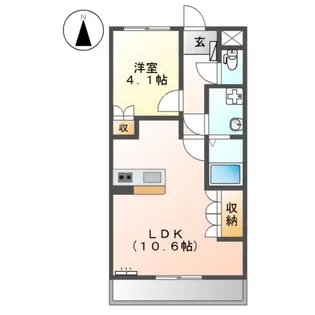 エトワール新在家【4階】の間取り