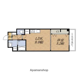 ハーヴェスト江坂【5階】の間取り
