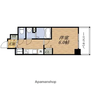 アスヴェル新大阪SOUTH【3階】の間取り