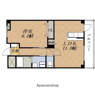 セレノ アロッジオ 江坂西【3階】の間取り