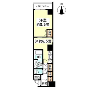 プルミエール南本町【0701号室】の間取り