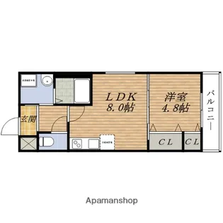 フジパレス豊中曽根Ⅱ番館【1階】の間取り