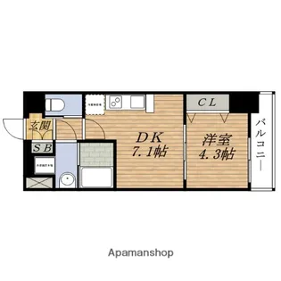 スプランディッド新大阪キャトル【14階】の間取り