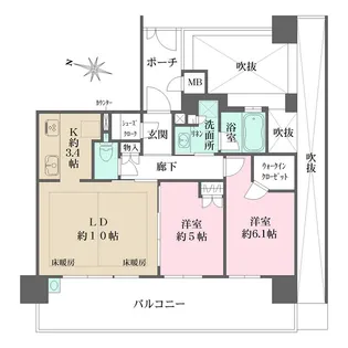 ザ・パークハウス梅田【4階】の間取り
