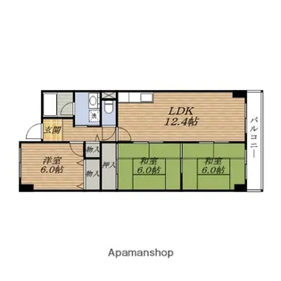 ジョイフルライフ泉丘【3階】の間取り