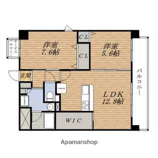アルチコンテント新高【8階】の間取り