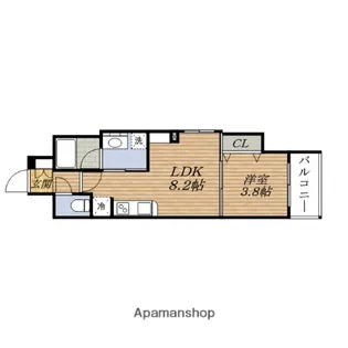 アーバネックス豊中【4階】の間取り