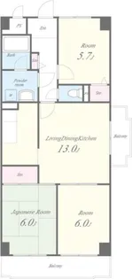 エクレールミシマ【1階】の間取り