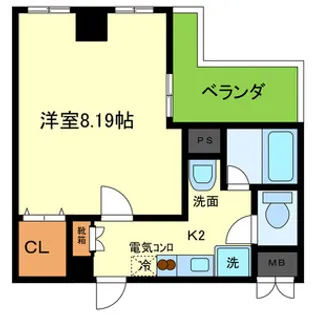 大阪府大阪市西区新町1丁目【マンション】の間取り