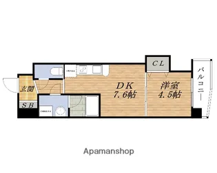 ルクレ新大阪レジデンス【8階】の間取り