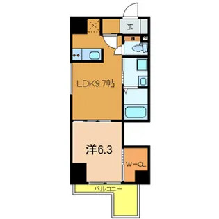 パウゼ堺筋【3階】の間取り