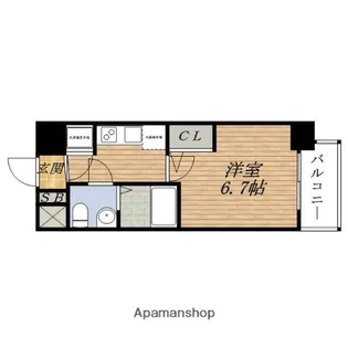 アドバンス新大阪ラシュレ【10階】の間取り