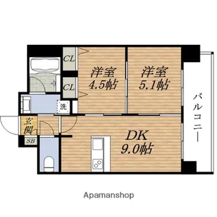 大阪府大阪市淀川区木川東3丁目【マンション】の間取り