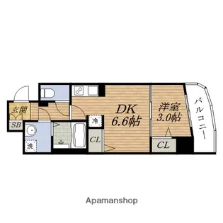 YOU’SⅧ番館【4階】の間取り