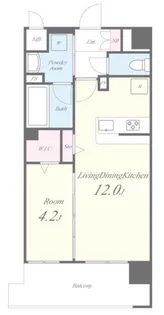グレースリバー中之島【6階】の間取り