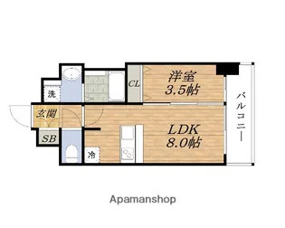 スワンズシティ新大阪ヴィーヴォ【11階】の間取り