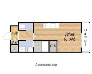 エクセレント上新20【3階】の間取り