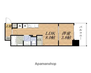 ブエナビスタ(旧 ブエナビスタ十三東)【6階】の間取り