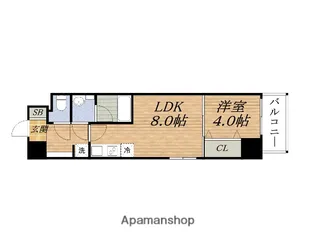 LA CASA新北野Ⅱ【3階】の間取り