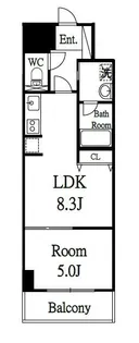 ブラービ南船場【4階】の間取り