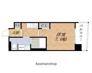 セレニテ三国プリエ【6階】の間取り
