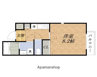 アヴァンス淡路【4階】の間取り