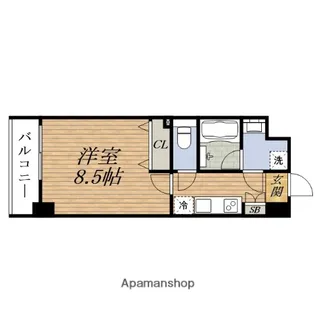 1Kの間取り画像