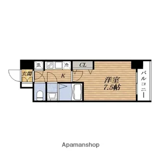 アドバンス江坂ラシュレ【13階】の間取り