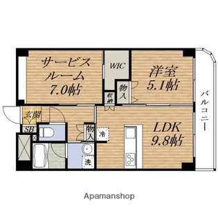 VILLA・淀川【8階】の間取り