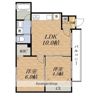 大阪府豊中市稲津町1丁目【アパート】の間取り