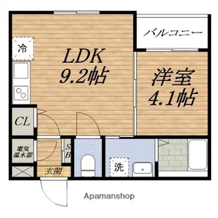 1LDKの間取り画像