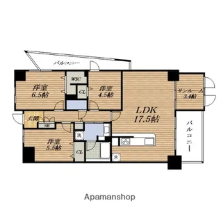 大阪府豊中市曽根東町3丁目【マンション】の間取り