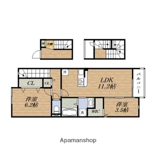 大阪府摂津市千里丘7丁目【アパート】の間取り