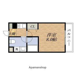 1Kの間取り画像