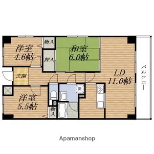 大阪府吹田市千里山東4丁目【マンション】の間取り