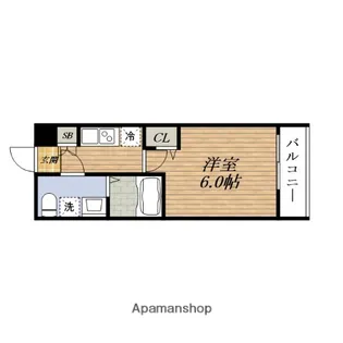 グランドロアール上新庄【4階】の間取り
