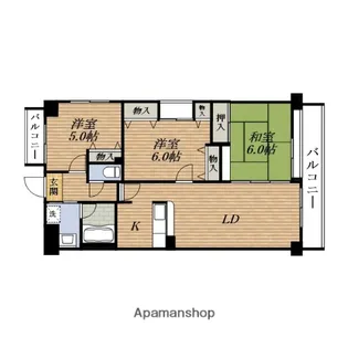 グランエール【4階】の間取り