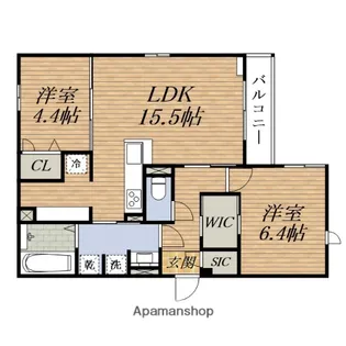 クラシスト千里丘上【3階】の間取り