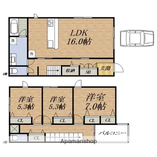 大阪府豊中市服部本町2丁目【アパート】の間取り