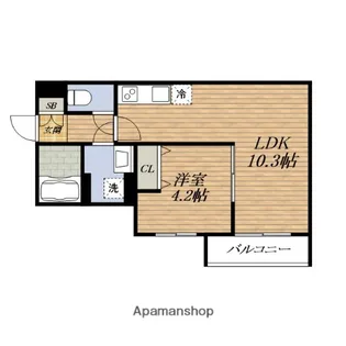 ジラフ吹田藤が丘【1階】の間取り