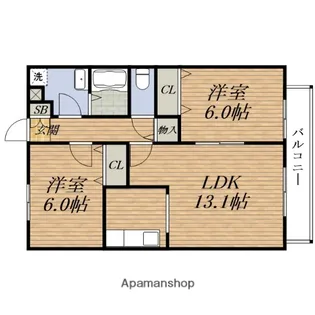 大阪府吹田市原町1丁目【アパート】の間取り