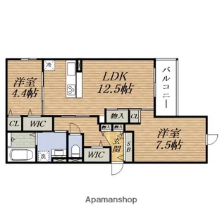 Armojour B棟【1階】の間取り