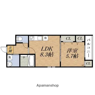 フジパレス庄内西町【2階】の間取り