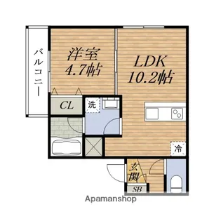 BLANCOSTA SOLE【2階】の間取り
