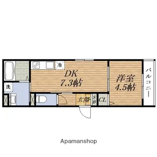 大阪府吹田市岸部北3丁目【アパート】の間取り