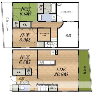 大阪府豊中市本町4丁目【マンション】の間取り