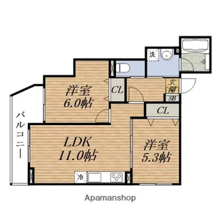 ヴェルメゾン吹田元町【2階】の間取り
