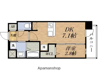 大阪府大阪市東淀川区東中島4丁目【マンション】の間取り