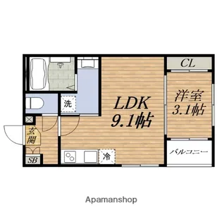 WOOD GARDEN Ⅱ【3階】の間取り